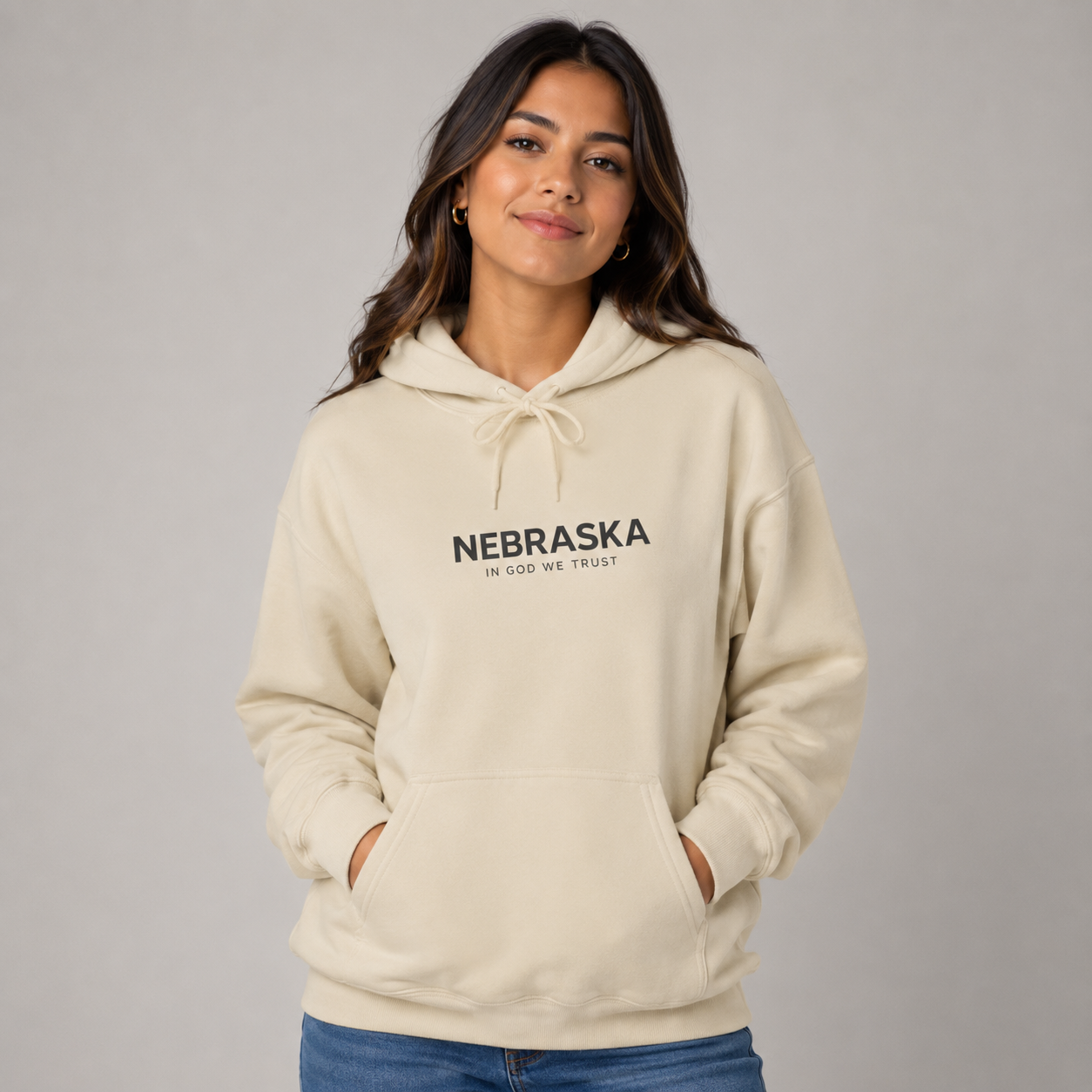 Nebraska All State In God We Trust Unisex Hooded Sweatshirt