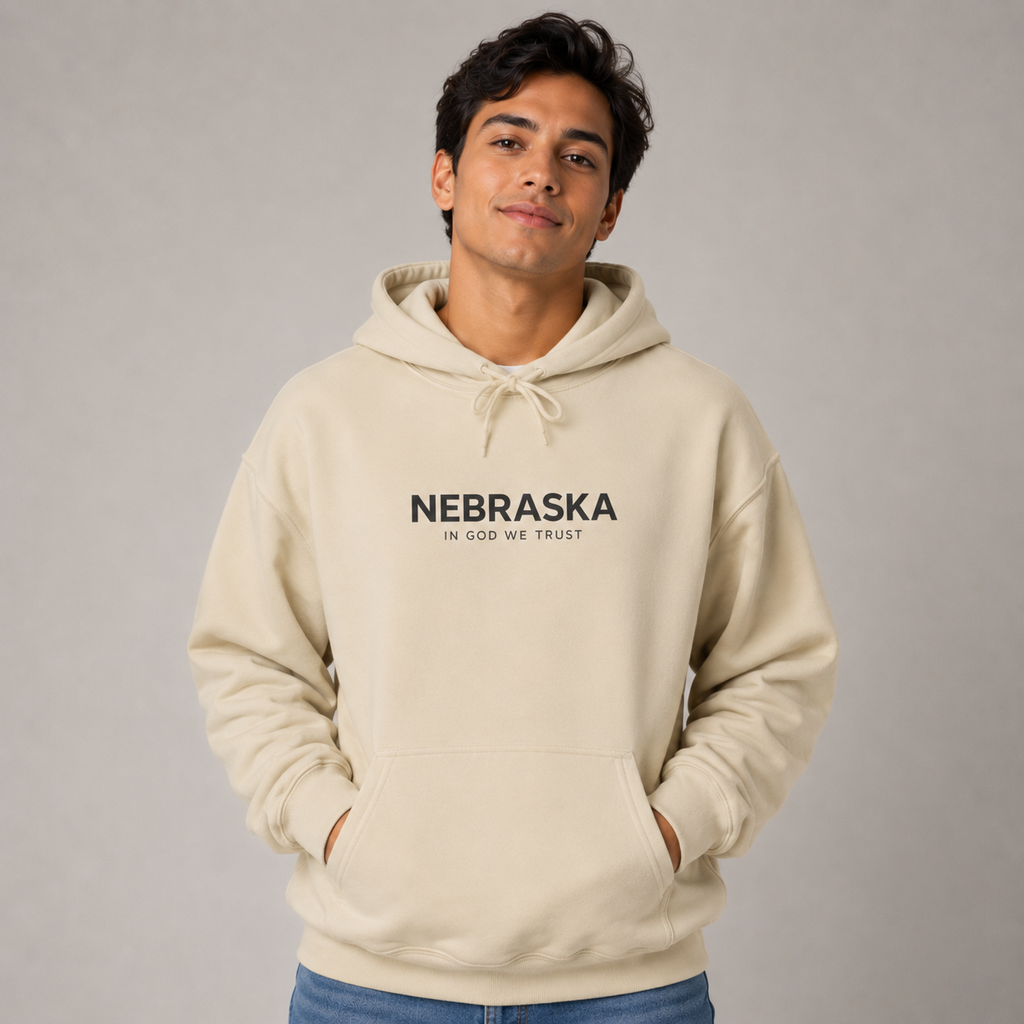 Nebraska All State In God We Trust Unisex Hooded Sweatshirt