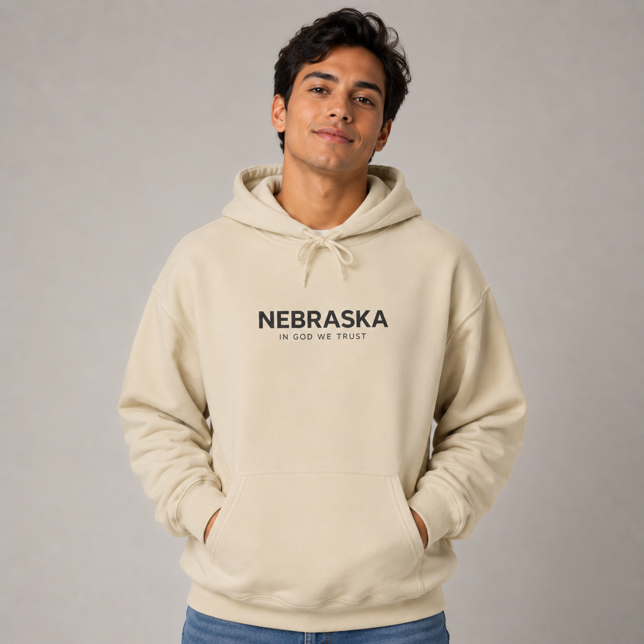 Nebraska All State In God We Trust Unisex Hooded Sweatshirt