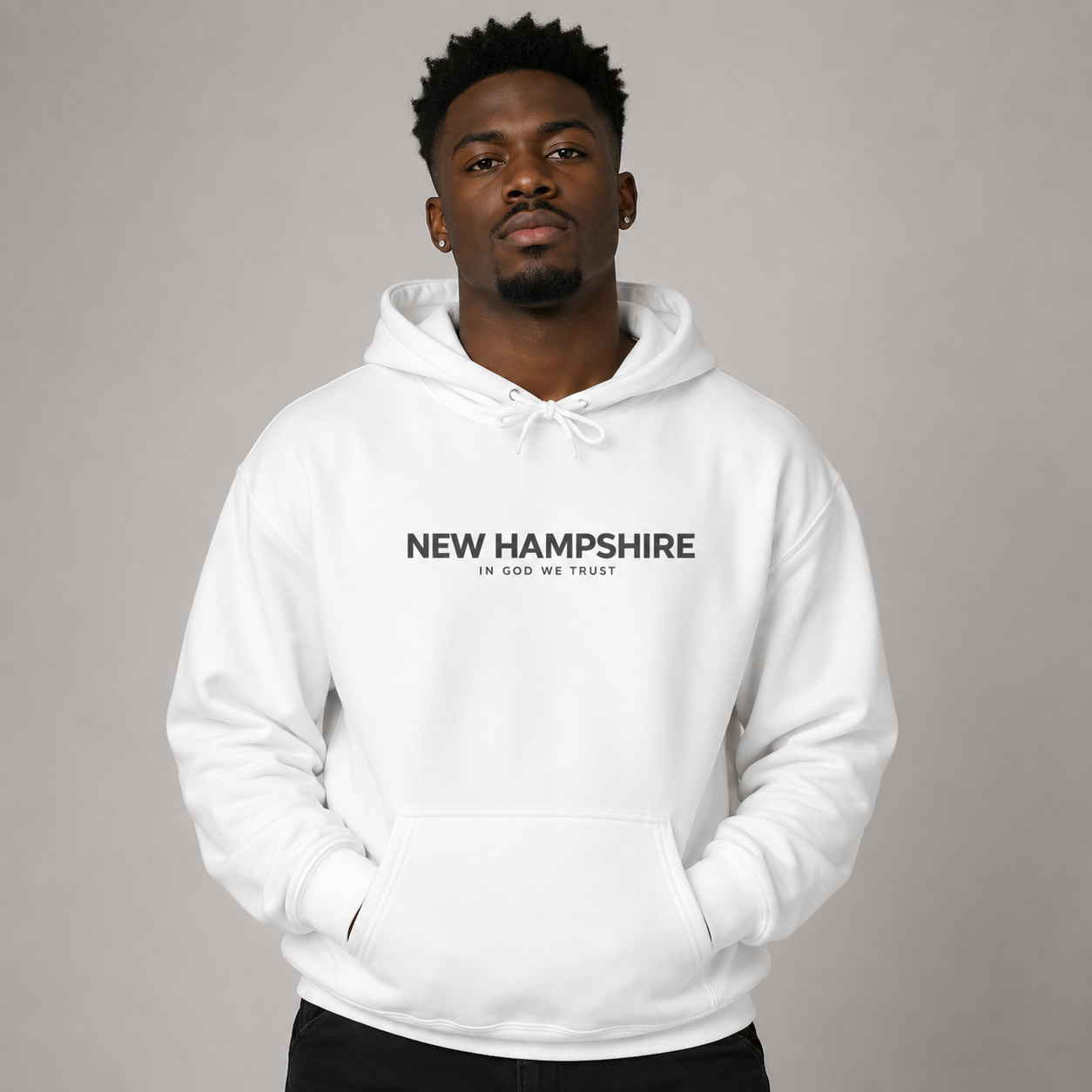 New Hampshire All State In God We Trust Unisex Hooded Sweatshirt