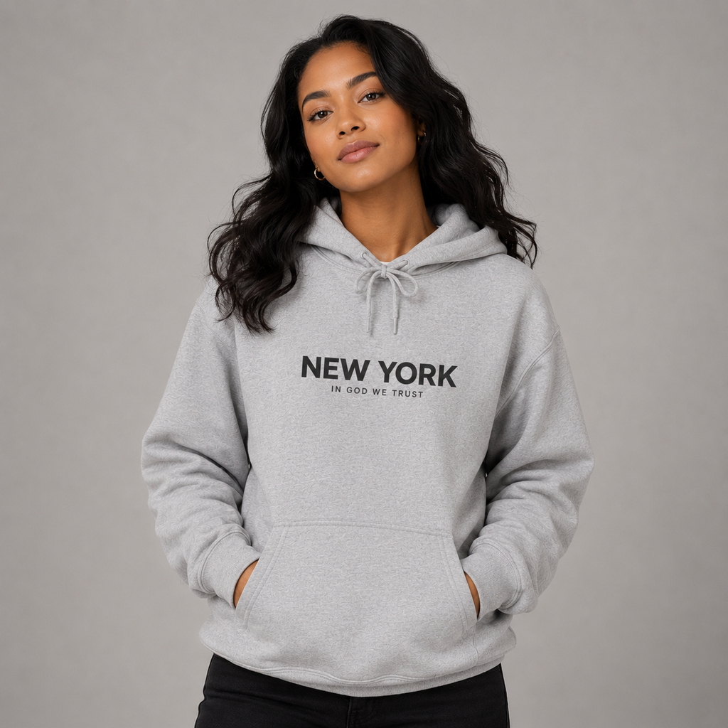 New York All State In God We Trust Unisex Hooded Sweatshirt