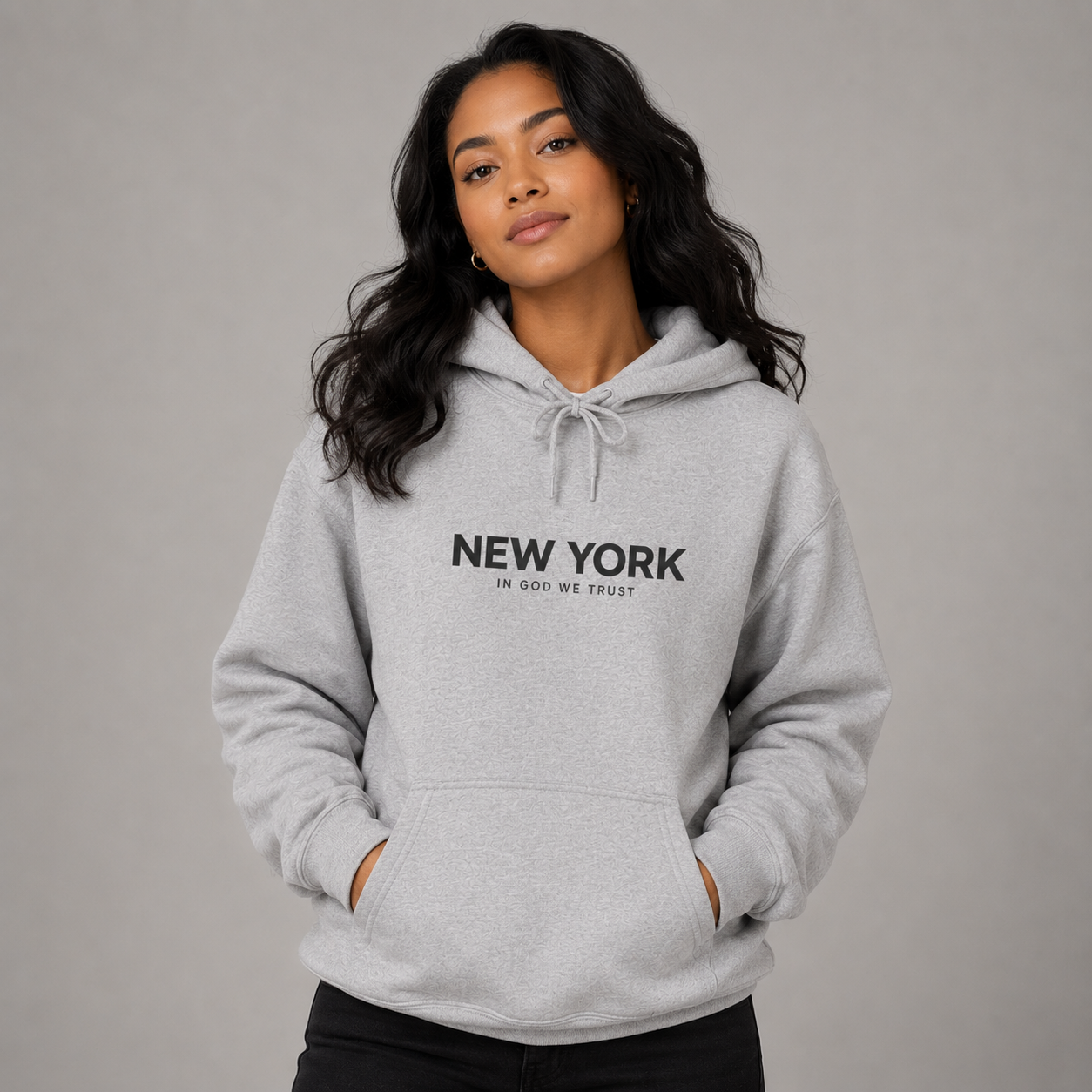 New York All State In God We Trust Unisex Hooded Sweatshirt