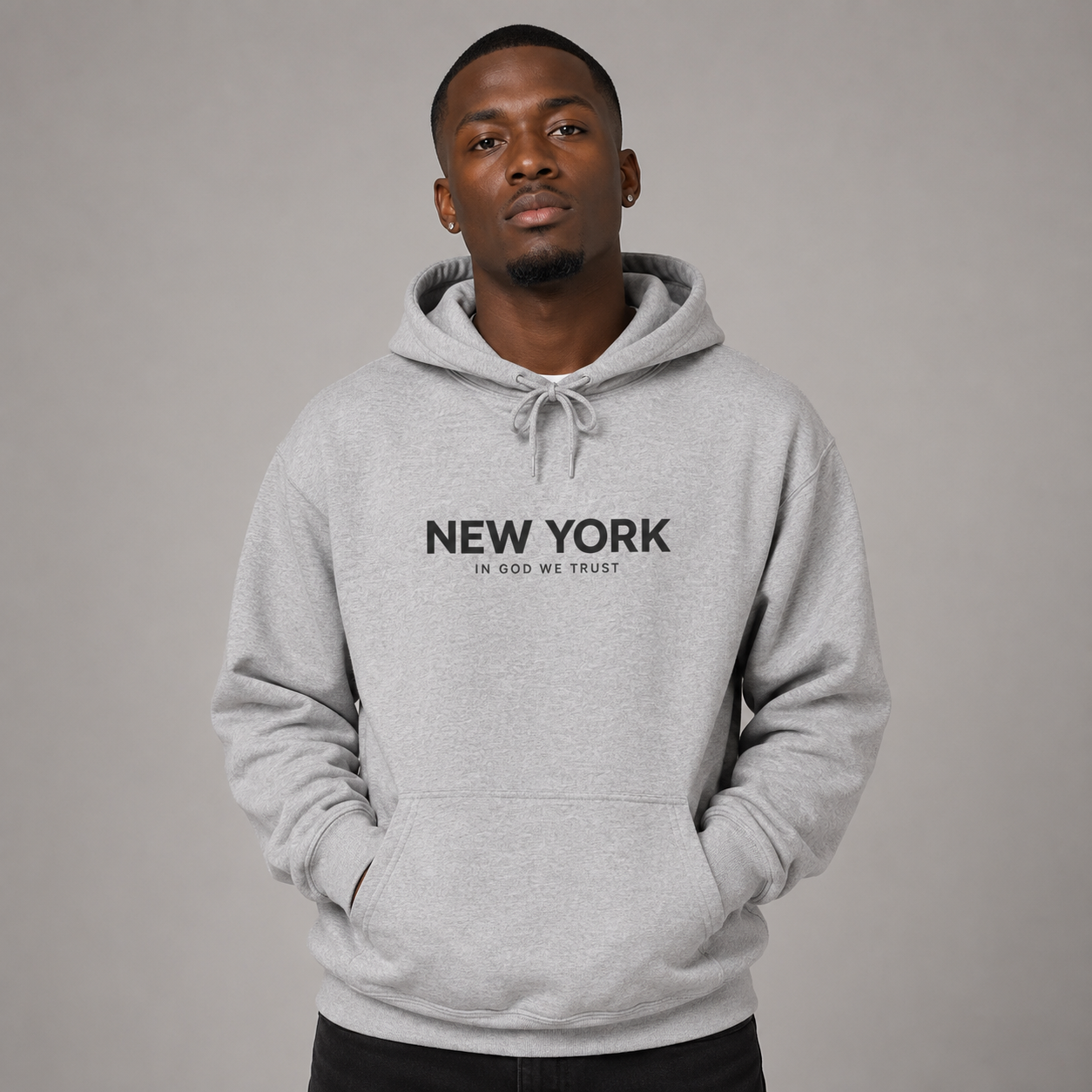 New York All State In God We Trust Unisex Hooded Sweatshirt