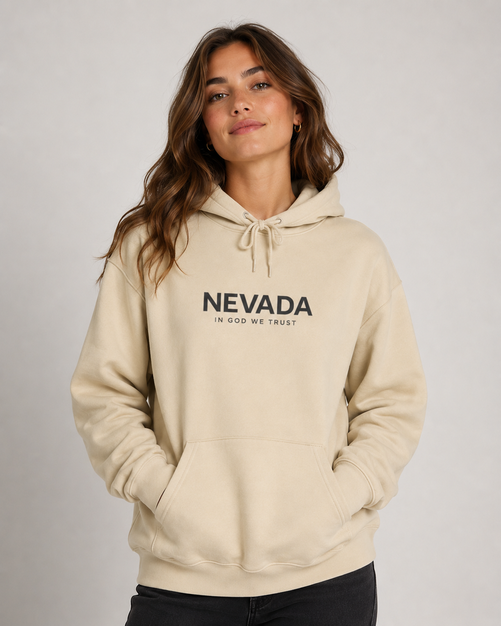 Nevada All State In God We Trust Unisex Hooded Sweatshirt