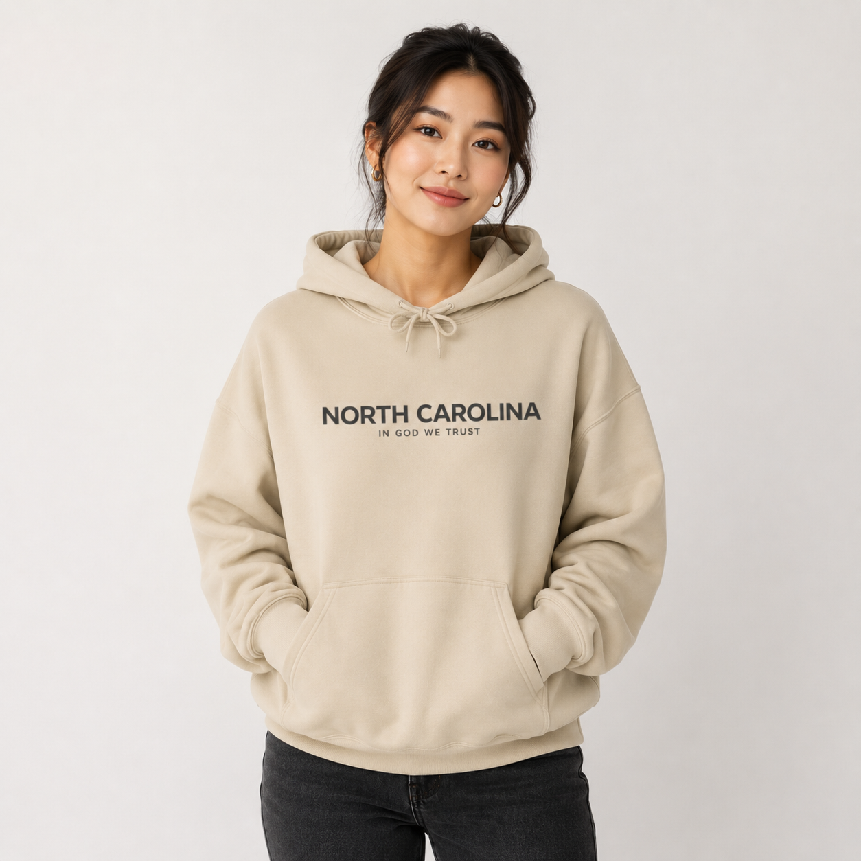 North Carolina All State In God We Trust Unisex Hooded Sweatshirt