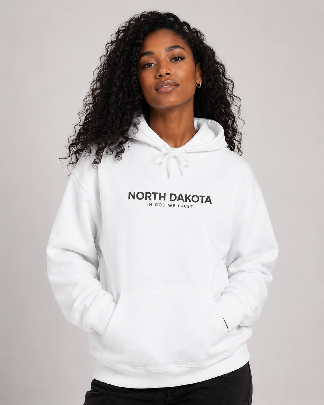 North Dakota All State In God We Trust Unisex Hooded Sweatshirt