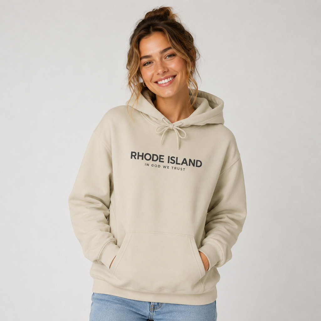 Rhode Island All State In God We Trust Unisex Hooded Sweatshirt