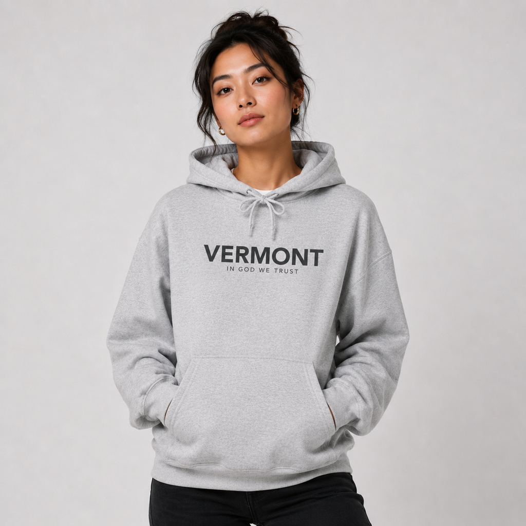 Vermont All State In God We Trust Unisex Hooded Sweatshirt