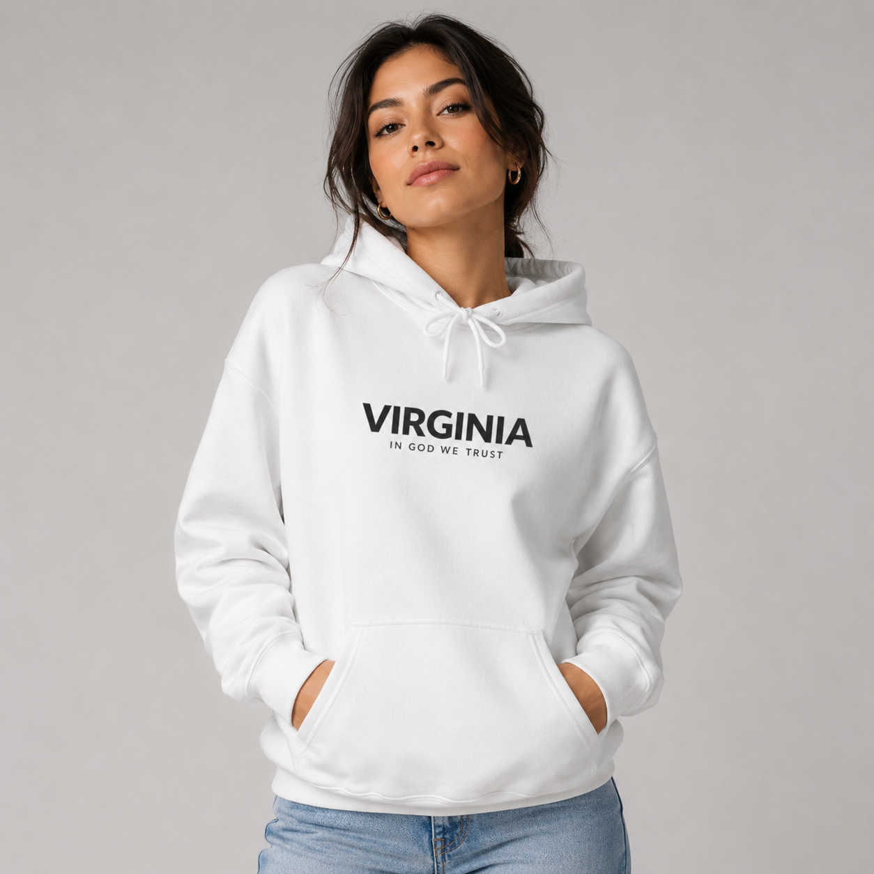 Virginia All State In God We Trust Unisex Hooded Sweatshirt
