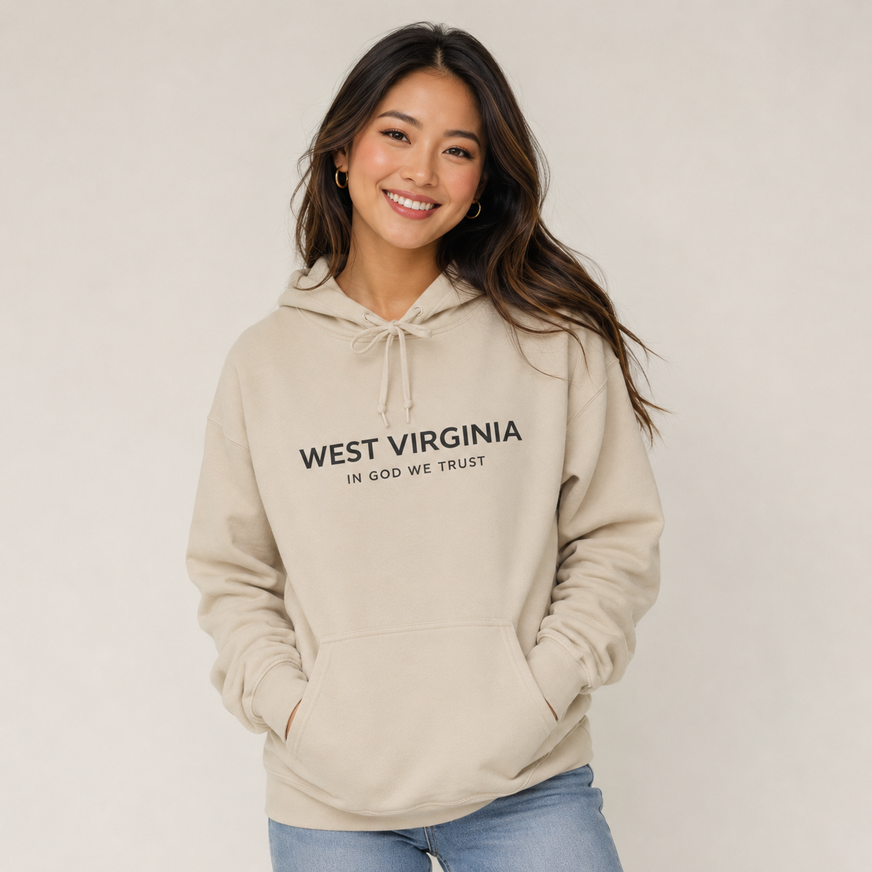 West Virginia All State In God We Trust Unisex Hooded Sweatshirt