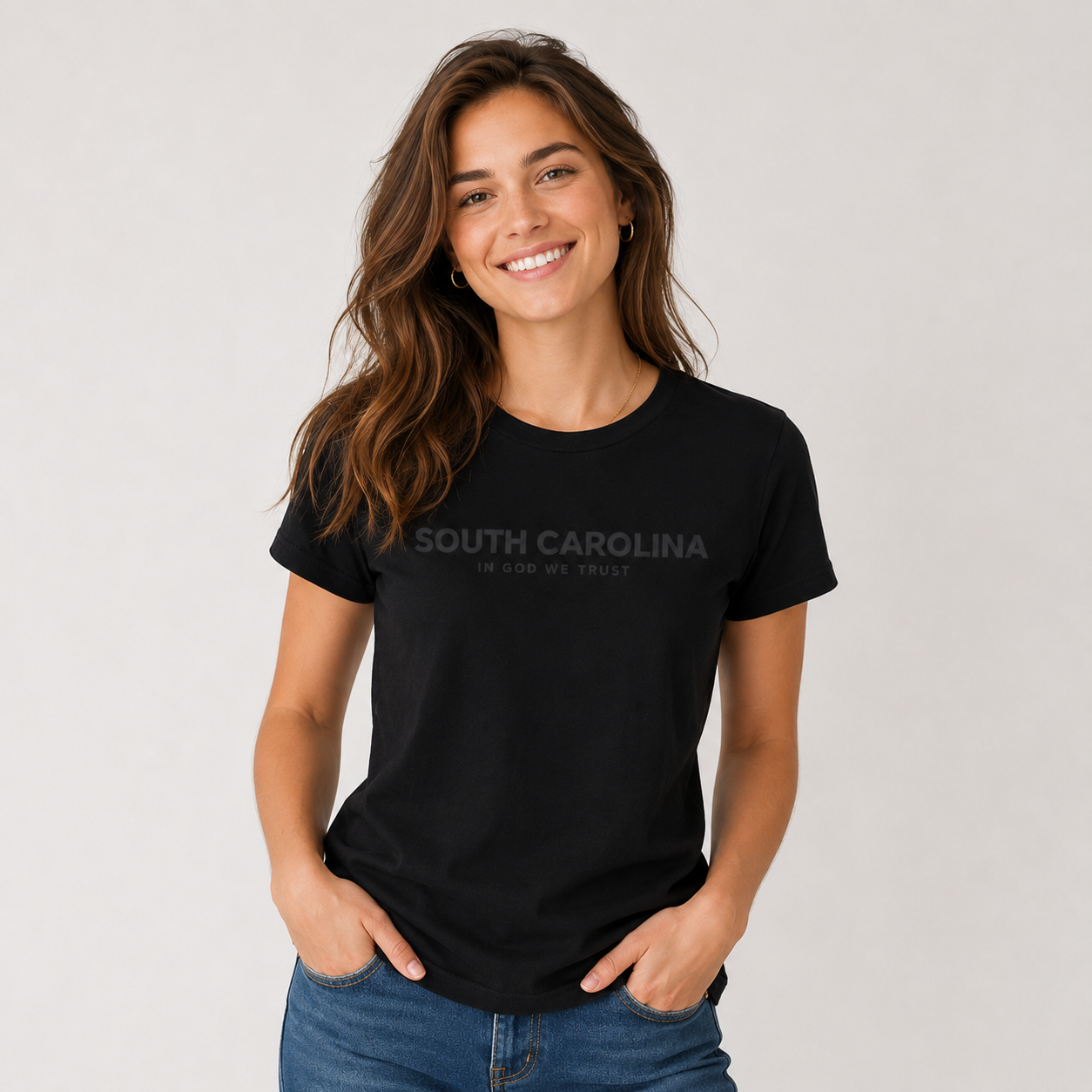 South Carolina All State In God We Trust Front Design Unisex Everyday Tee