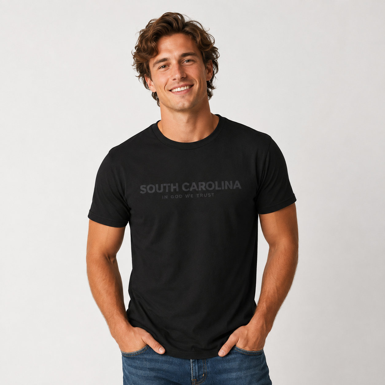 South Carolina All State In God We Trust Front Design Unisex Everyday Tee