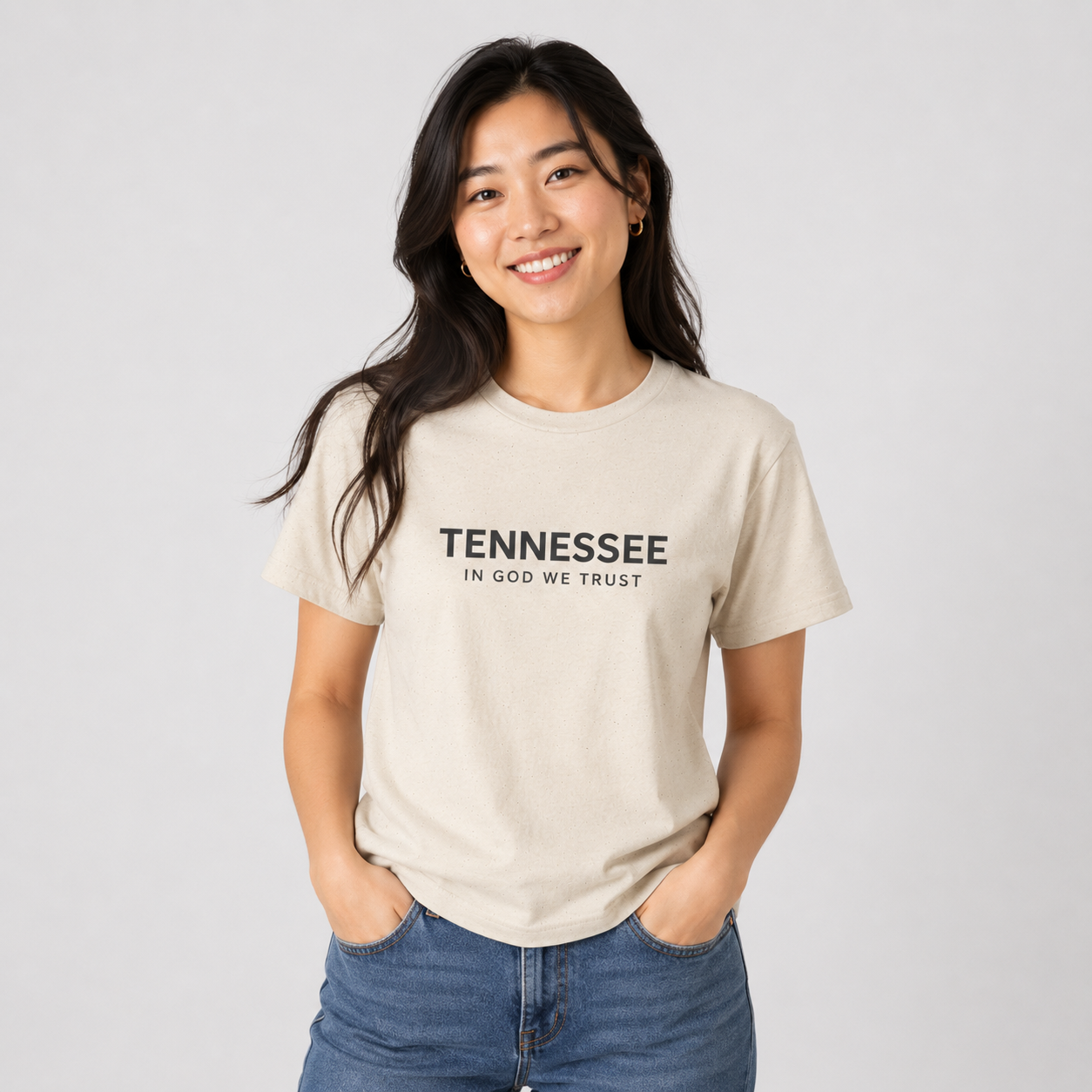 Tennessee All State In God We Trust Front Design Unisex Everyday Tee
