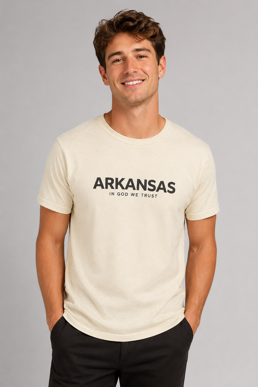 Arkansas All State In God We Trust Front Design Unisex Everyday Tee