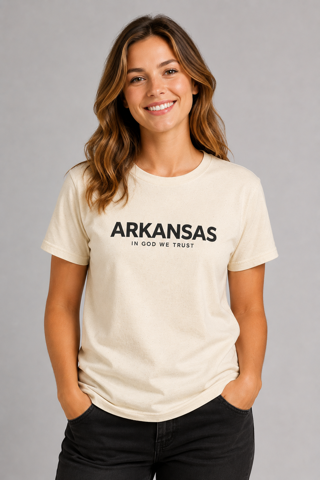 Arkansas All State In God We Trust Front Design Unisex Everyday Tee
