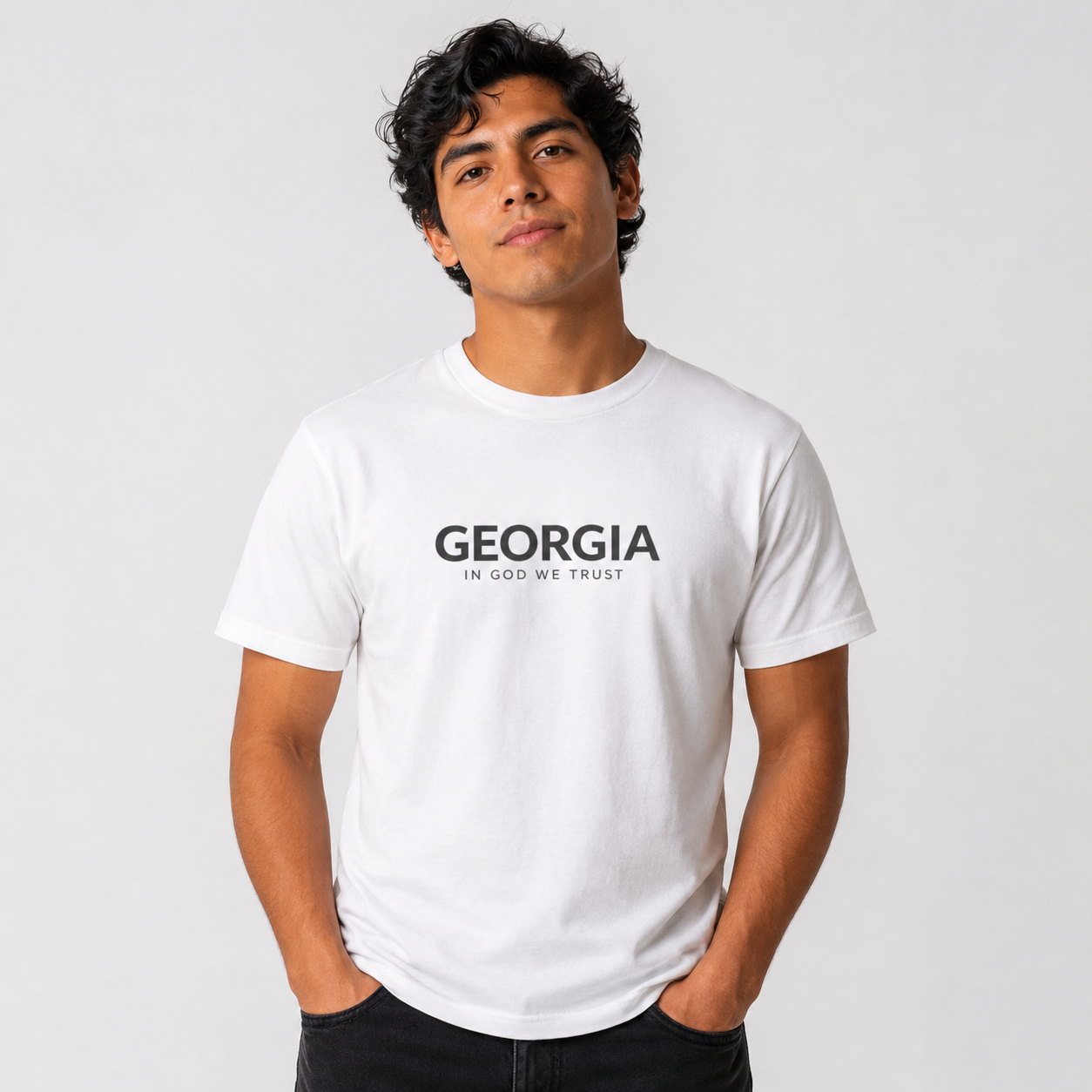 Georgia All State In God We Trust Front Design Unisex Everyday Tee