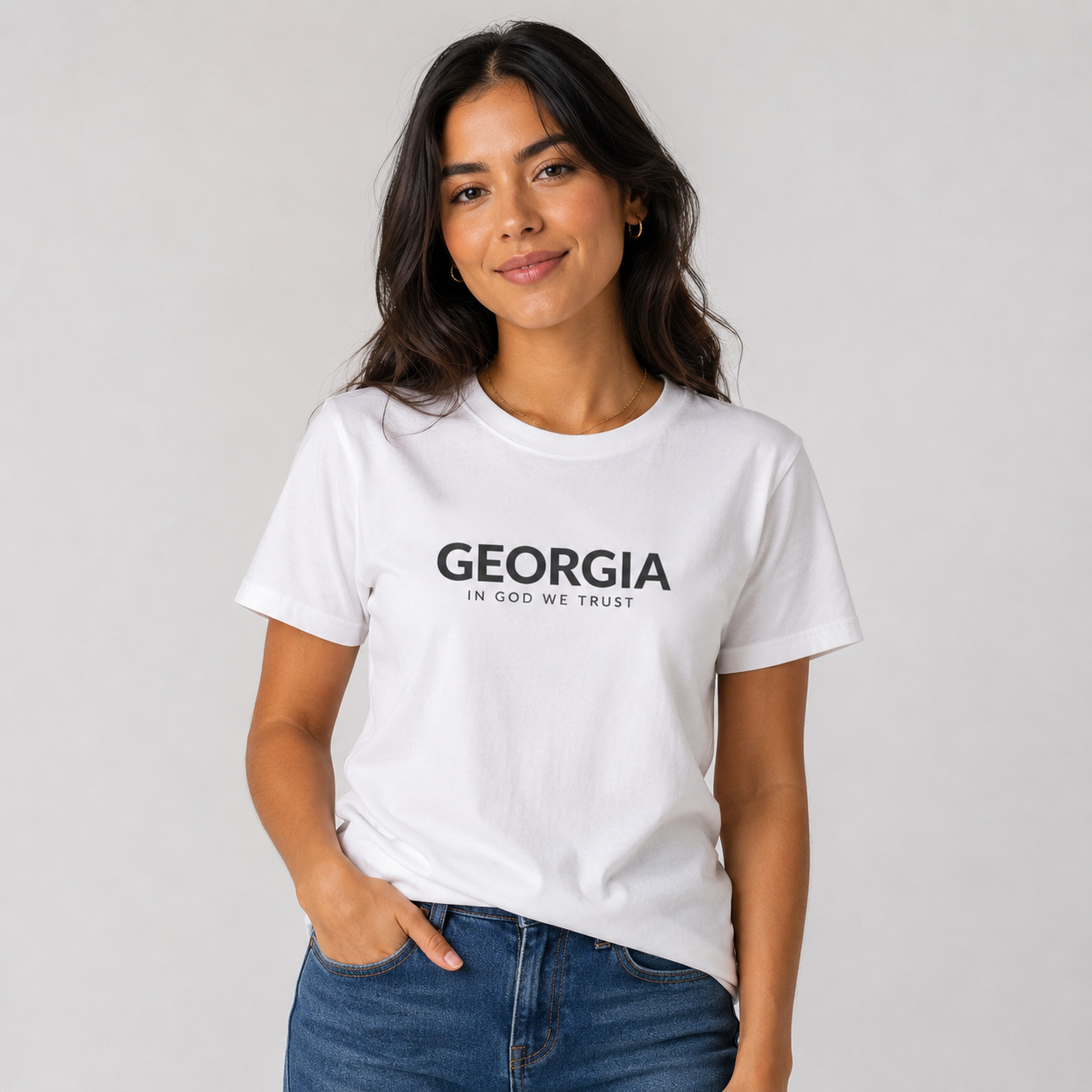 Georgia All State In God We Trust Front Design Unisex Everyday Tee
