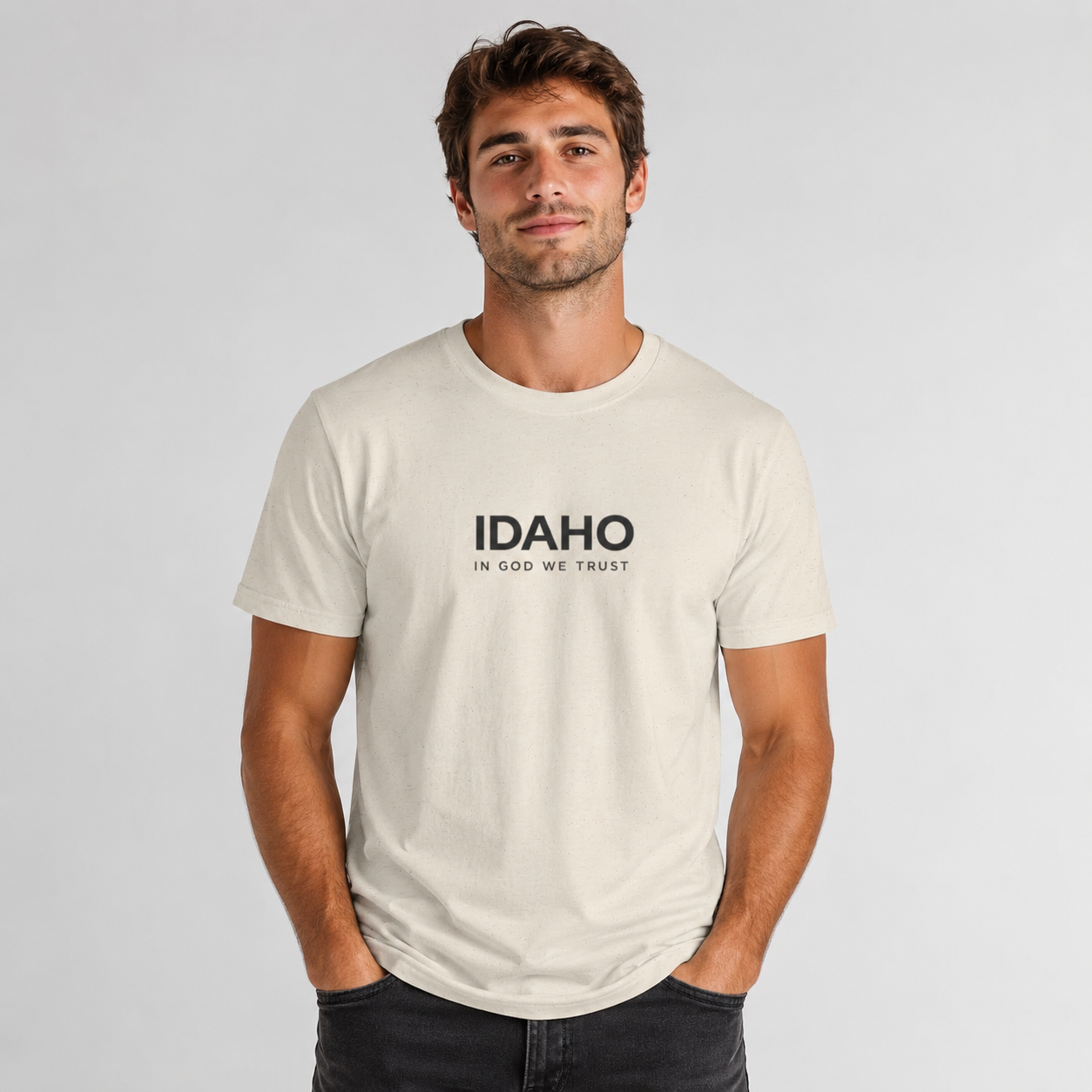 Idaho All State In God We Trust Front Design Unisex Everyday Tee