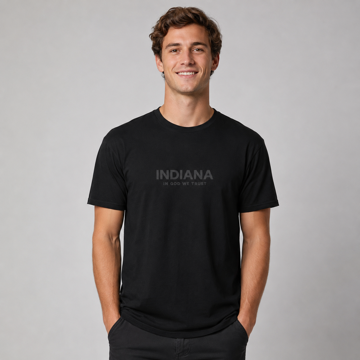 Indiana All State In God We Trust Front Design Unisex Everyday Tee