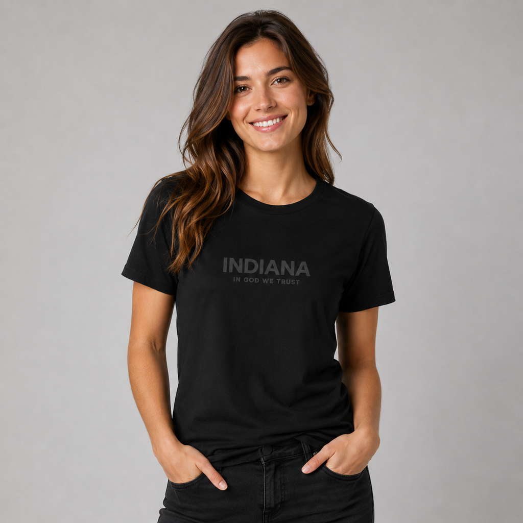Indiana All State In God We Trust Front Design Unisex Everyday Tee
