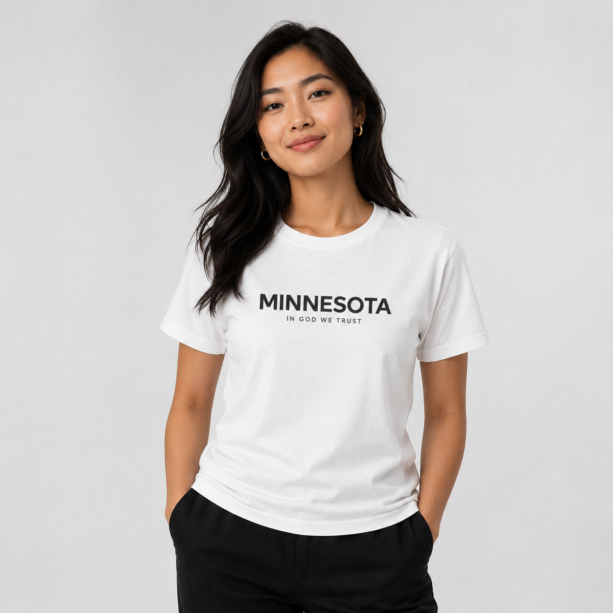 Minnesota All State In God We Trust Front Design Unisex Everyday Tee