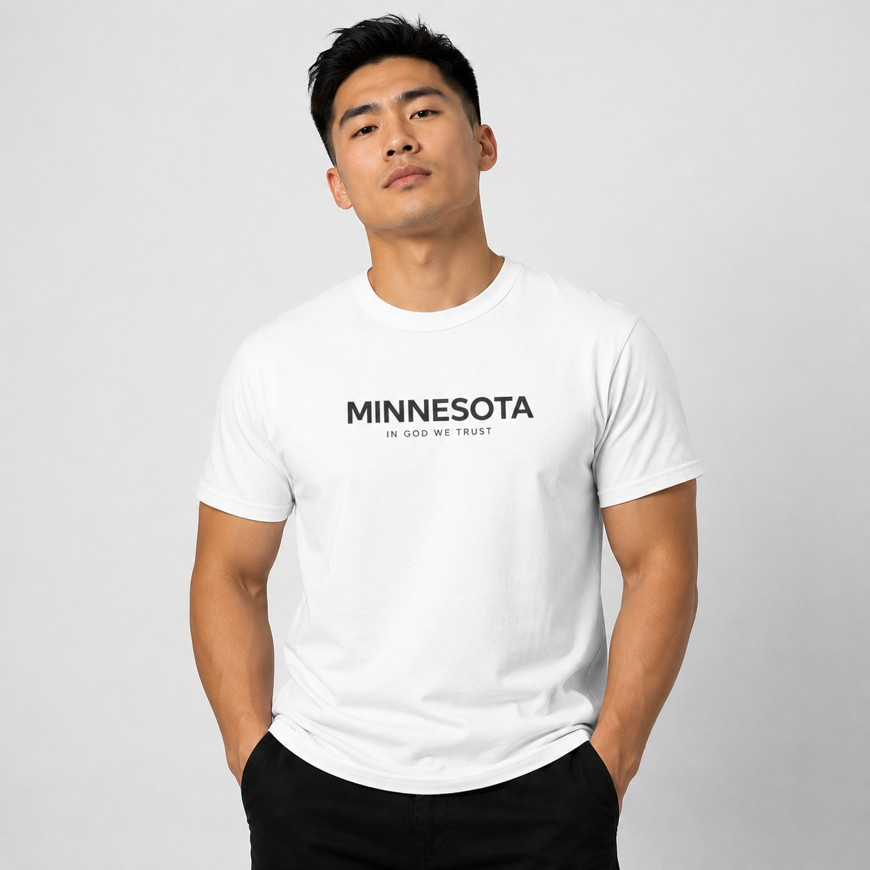 Minnesota All State In God We Trust Front Design Unisex Everyday Tee