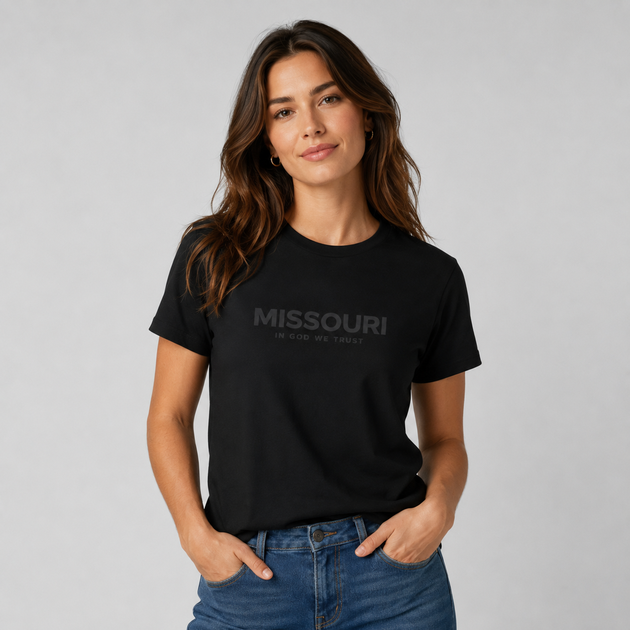 Missouri All State In God We Trust Front Design Unisex Everyday Tee