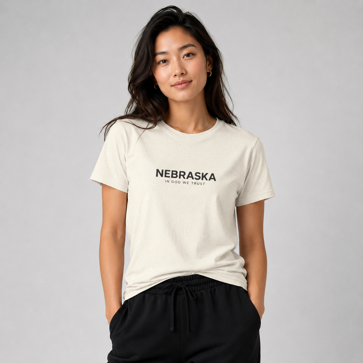 Nebraska All State In God We Trust Front Design Unisex Everyday Tee