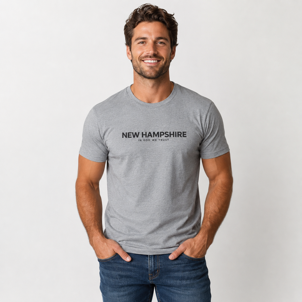 New Hampshire All State In God We Trust Front Design Unisex Everyday Tee