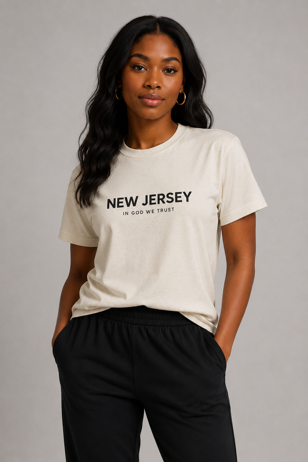 New Jersey All State In God We Trust Front Design Unisex Everyday Tee