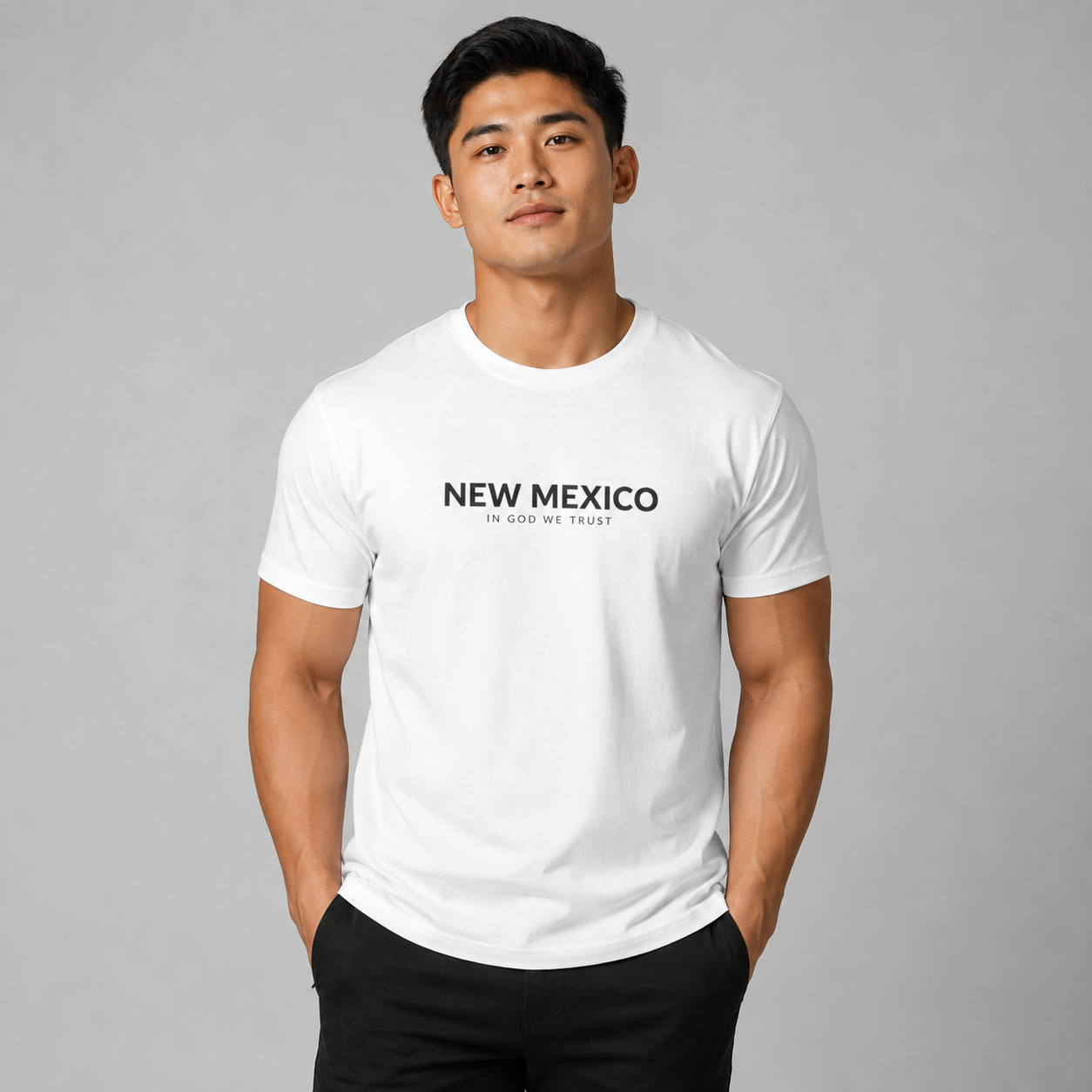 New Mexico All State In God We Trust Front Design Unisex Everyday Tee