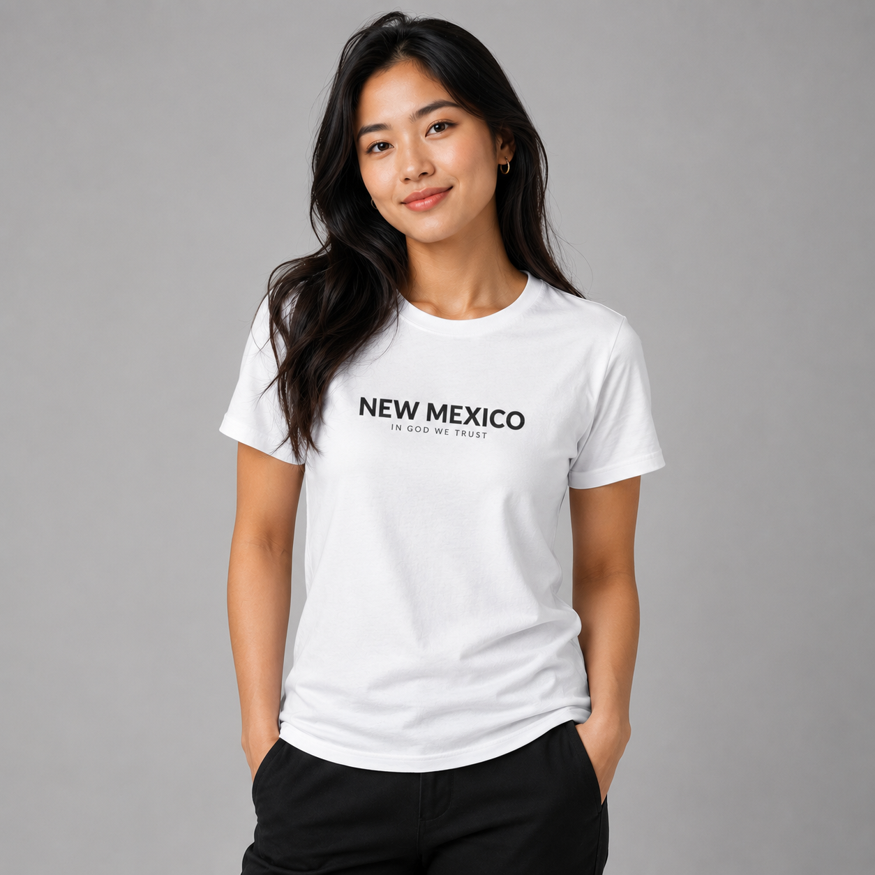 New Mexico All State In God We Trust Front Design Unisex Everyday Tee