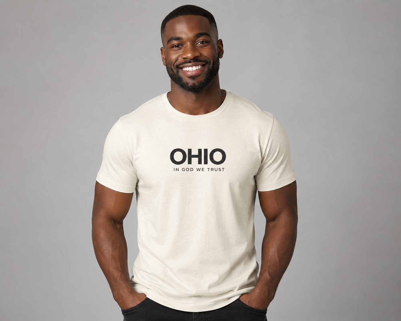 Ohio All State In God We Trust Front Design Unisex Everyday Tee