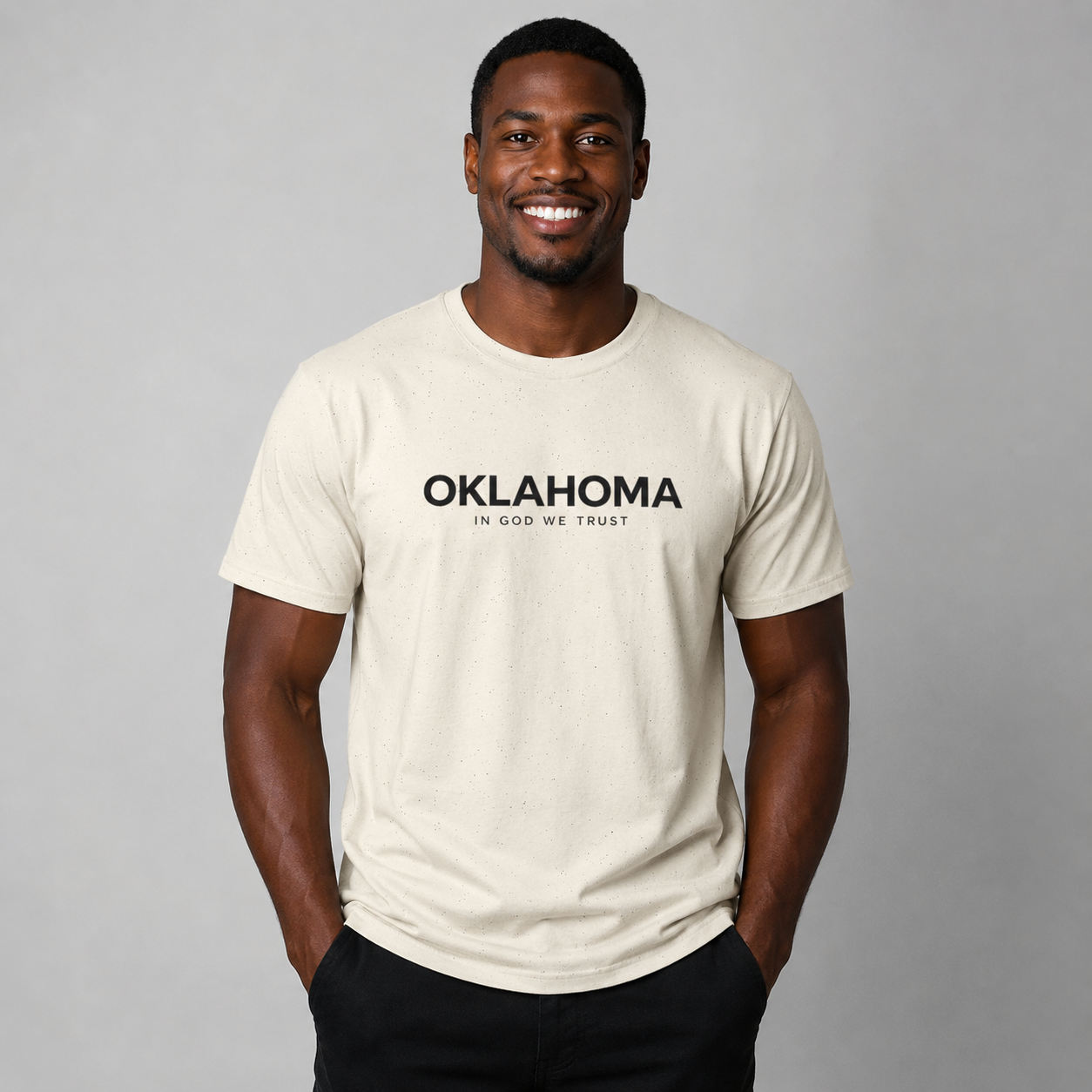 Oklahoma All State In God We Trust Front Design Unisex Everyday Tee