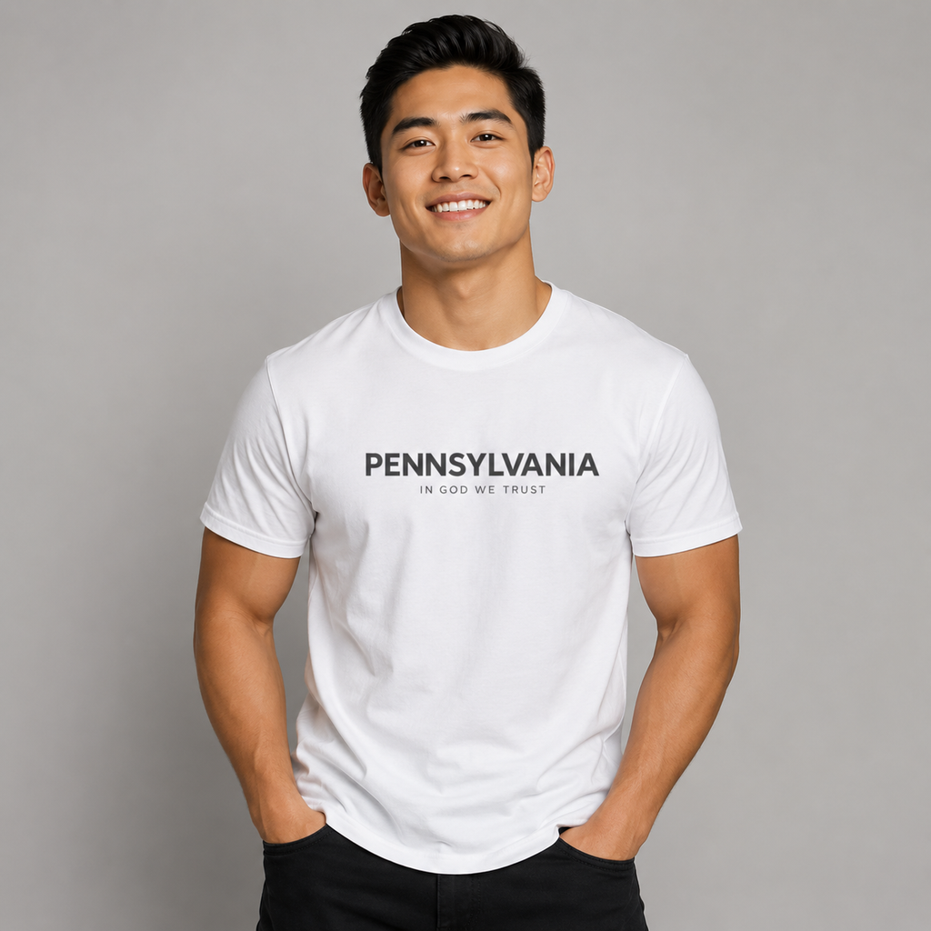 Pennsylvania All State In God We Trust Front Design Unisex Everyday Tee