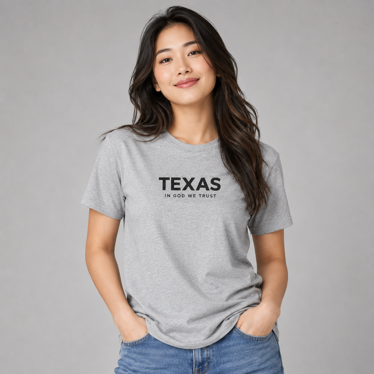 Texas All State In God We Trust Front Design Unisex Everyday Tee