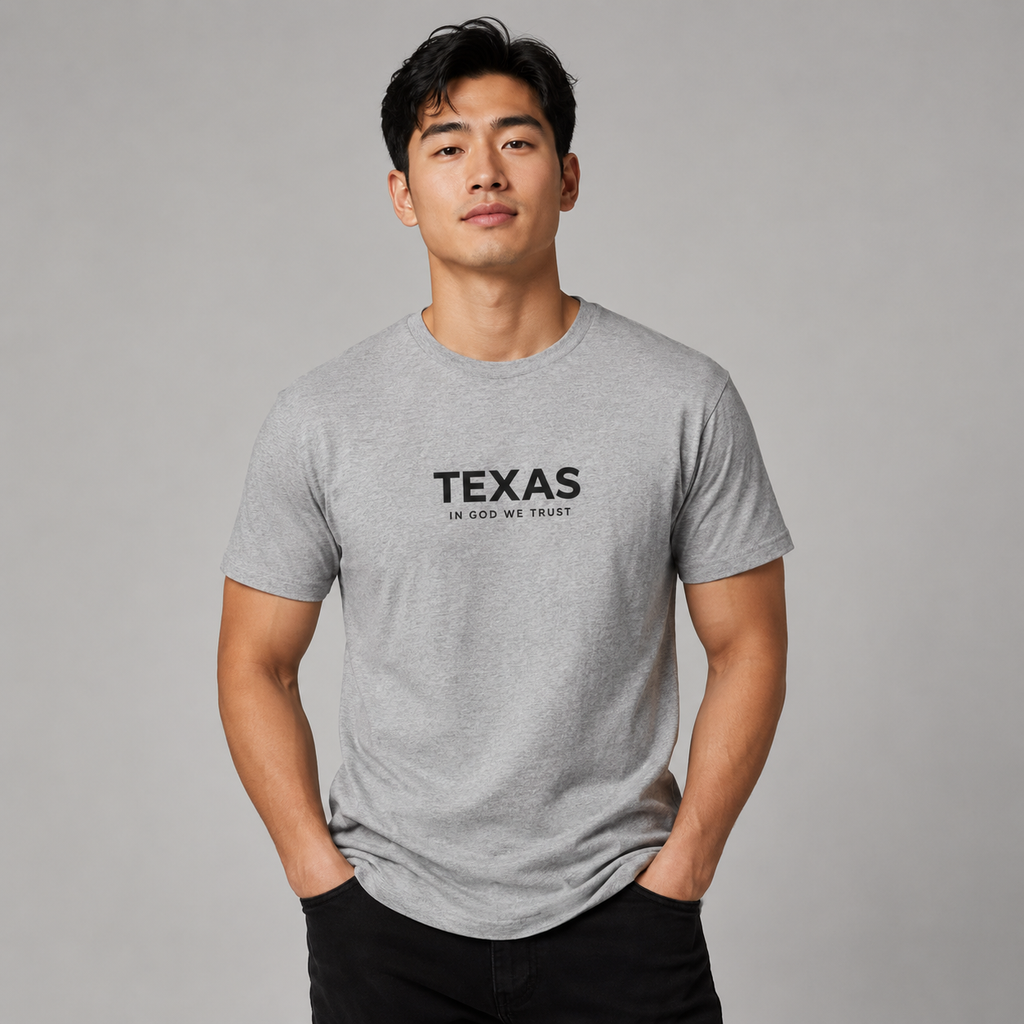 Texas All State In God We Trust Front Design Unisex Everyday Tee