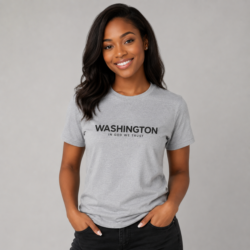 Washington All State In God We Trust Front Design Unisex Everyday Tee