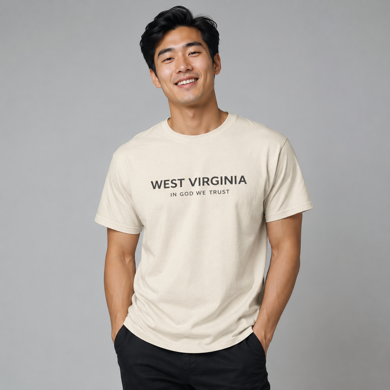 West Virginia All State In God We Trust Front Design Unisex Everyday Tee