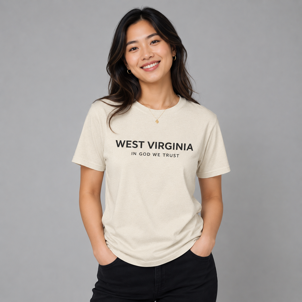 West Virginia All State In God We Trust Front Design Unisex Everyday Tee