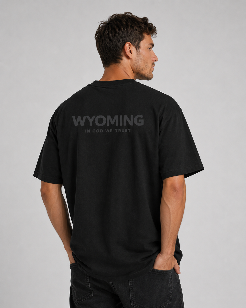 Wyoming All State In God We Trust Unisex Max Heavyweight Short Sleeve