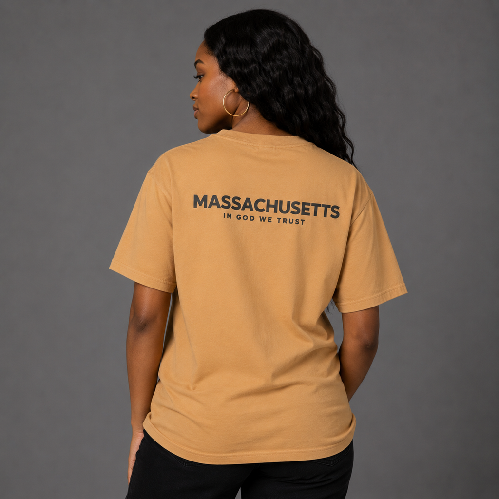 Massachusetts All State In God We Trust Unisex Max Heavyweight Short Sleeve