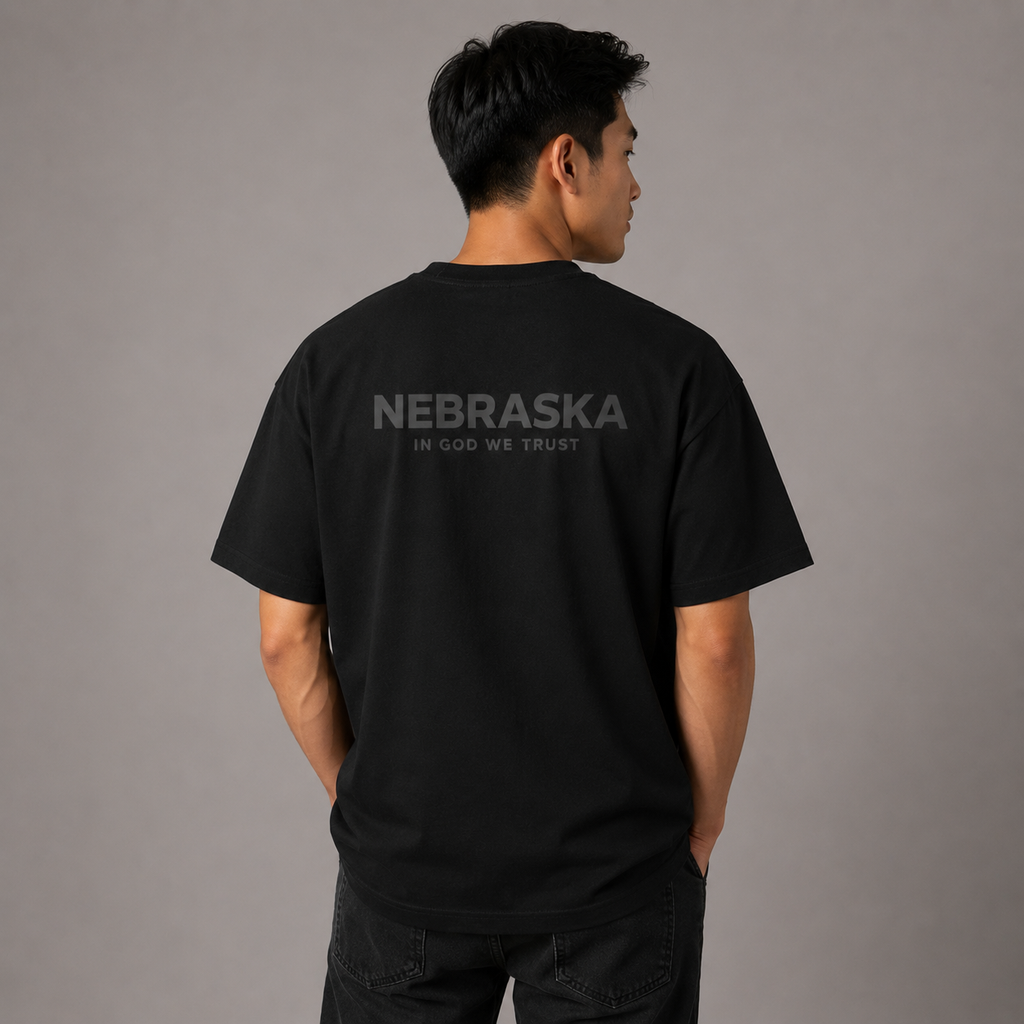Nebraska All State In God We Trust Unisex Max Heavyweight Short Sleeve
