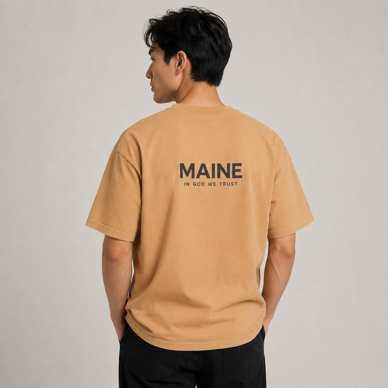 Maine All State In God We Trust Unisex Max Heavyweight Short Sleeve