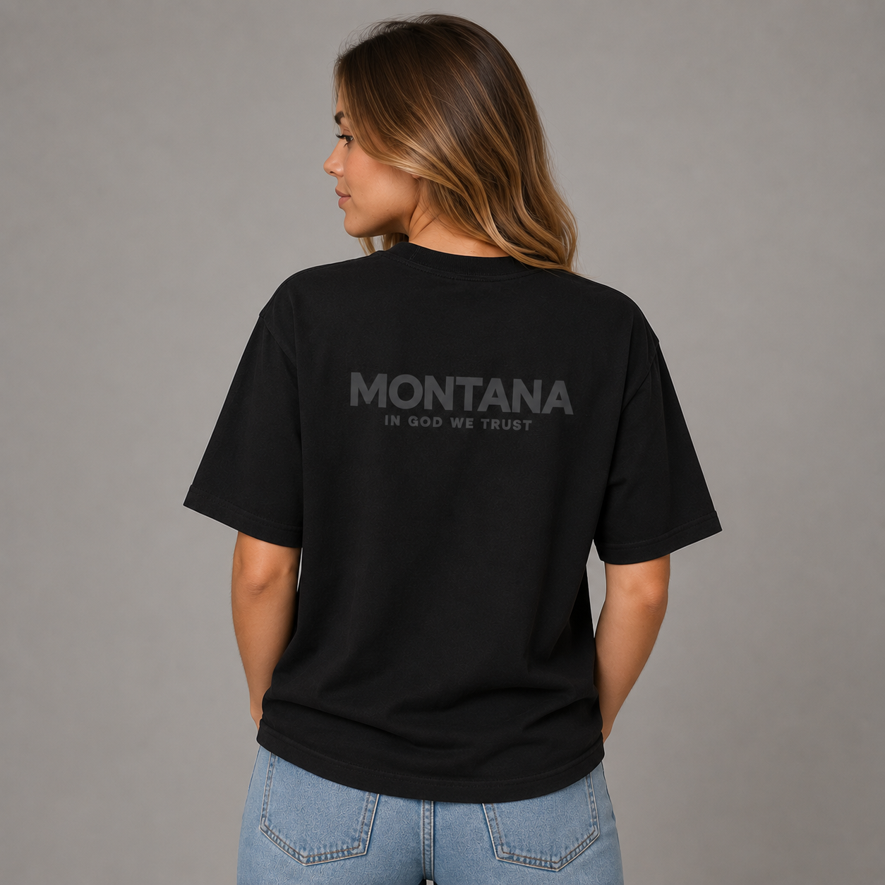 Montana All State In God We Trust Unisex Max Heavyweight Short Sleeve