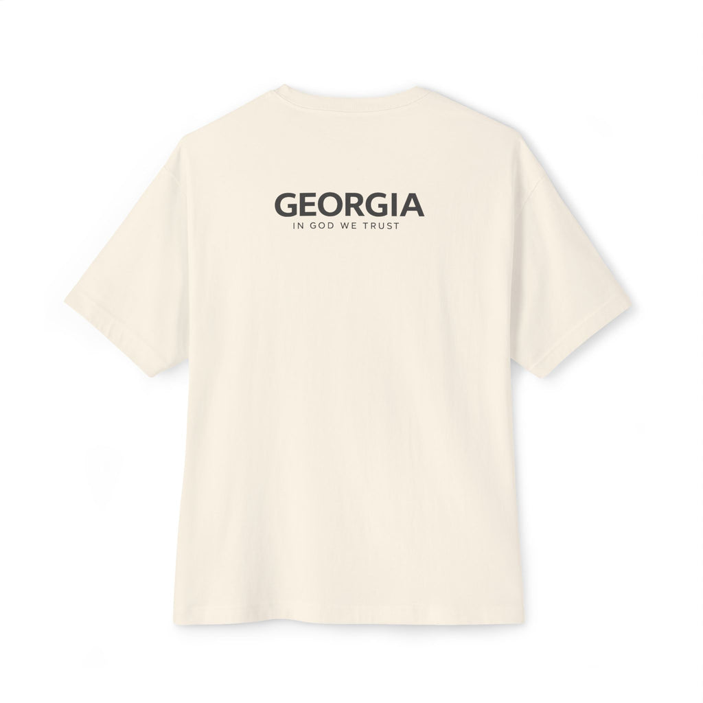 Georgia All State In God We Trust Unisex Casual Oversized Boxy Tee