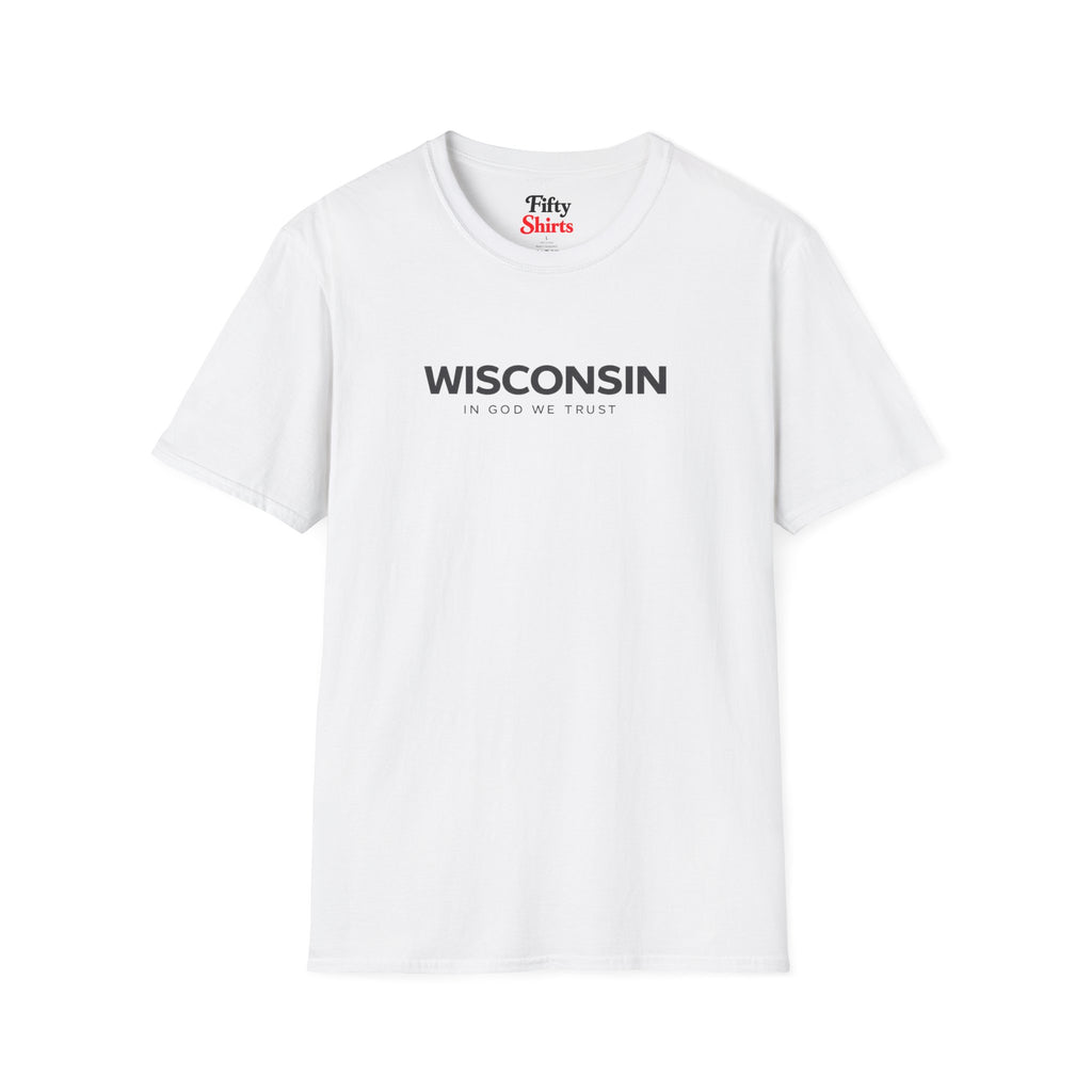 Wisconsin All State In God We Trust Front Design Unisex Everyday Tee