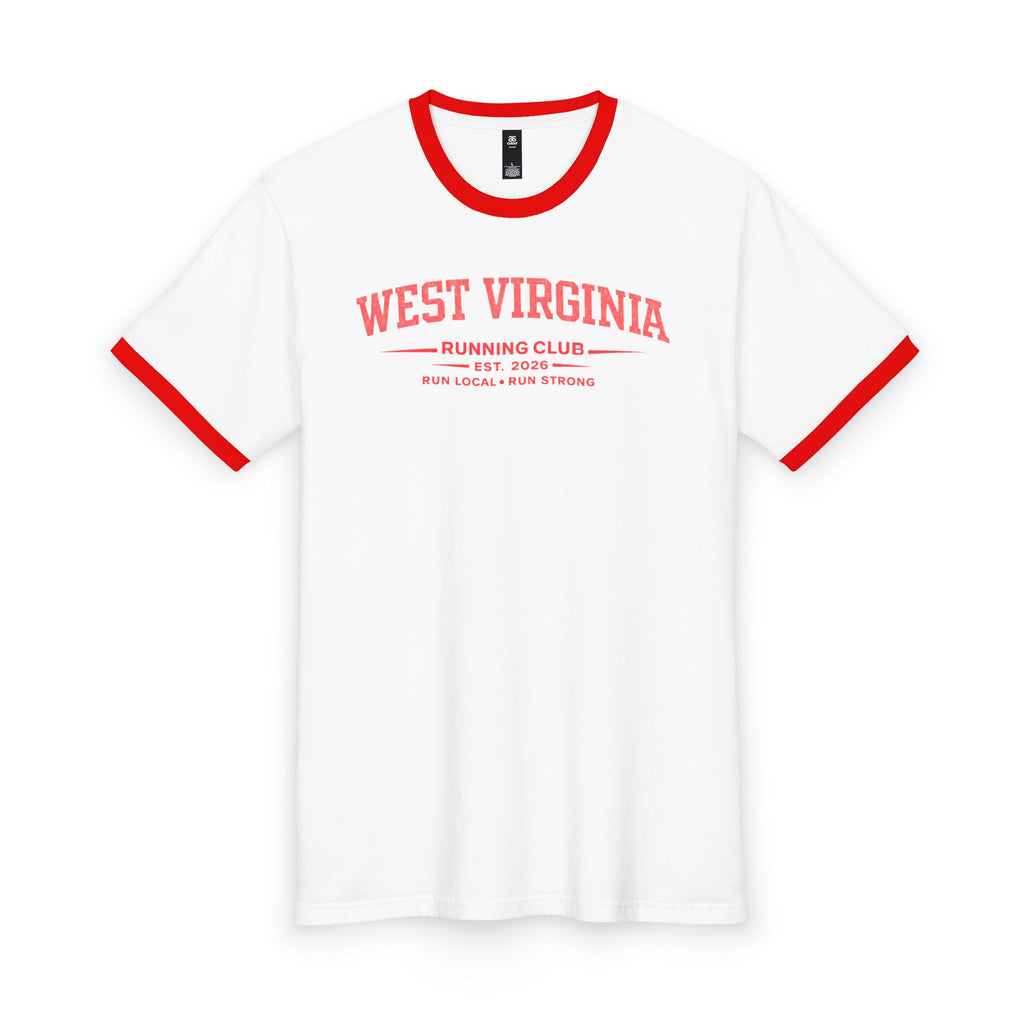 West Virginia Running Club 2026 All State Men's Staple Ringer Tee