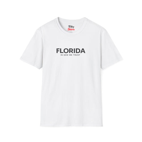 Florida All State In God We Trust Front Design Unisex Everyday Tee