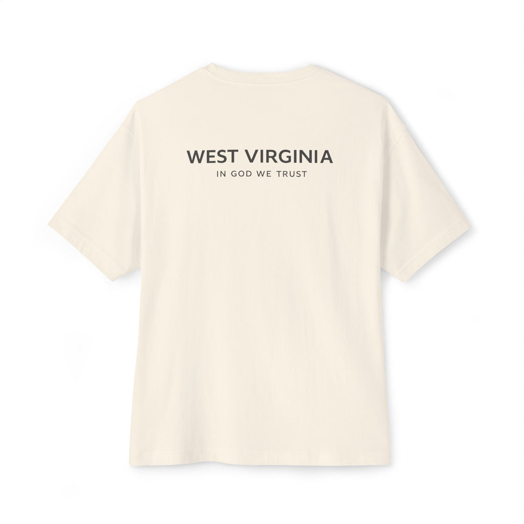 West Virginia All State In God We Trust Unisex Casual Oversized Boxy Tee